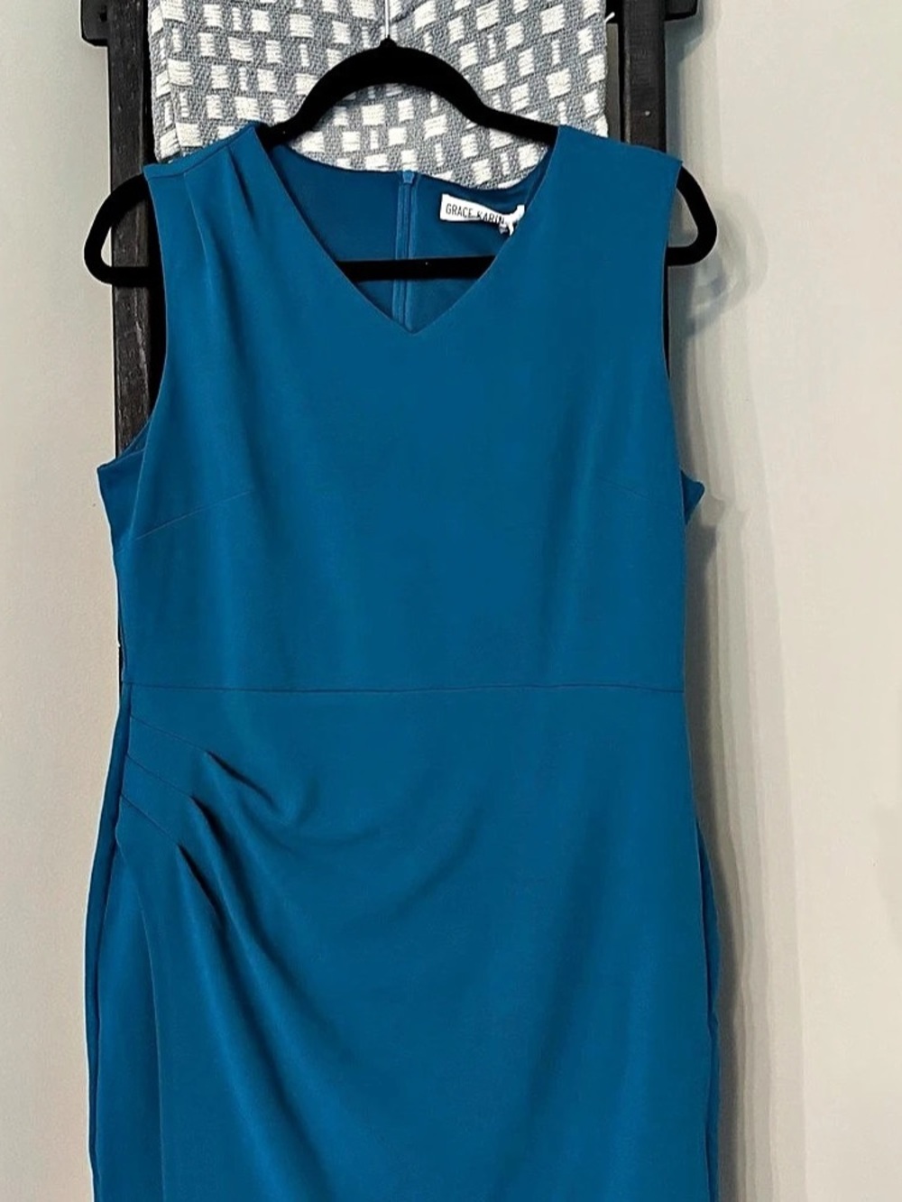 Grace Karin Women Wear to Work Sleeveless V-Neck Ruched Bodycon Wrap Office